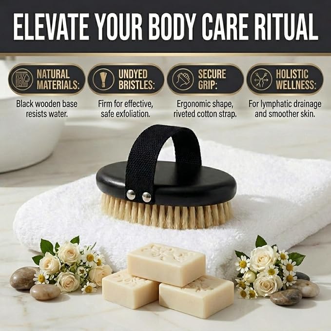 Serrento Dry Brush for Skin – Exfoliating Body Tool for Dry Brushing & - Image 7