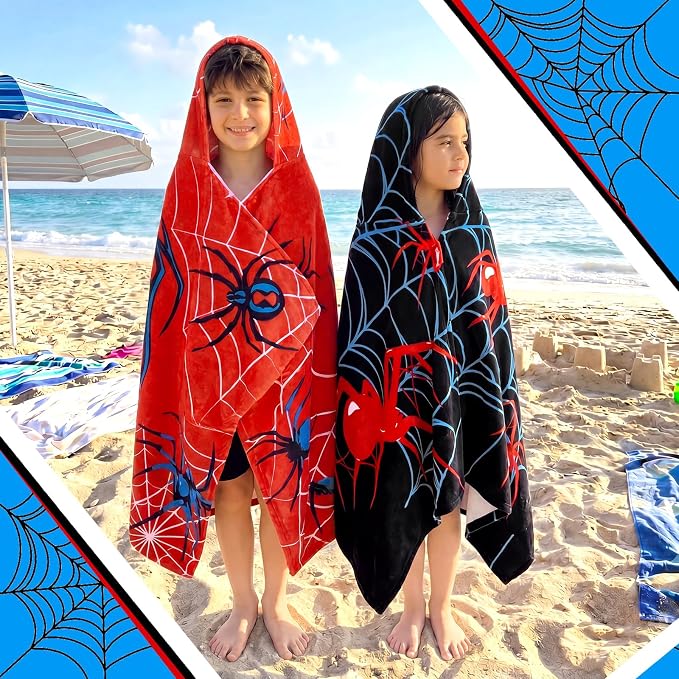 Peryiter 2 Pcs Spider Beach Towel Quick Dry Towels Swimming Bath Shower Pool - Image 6