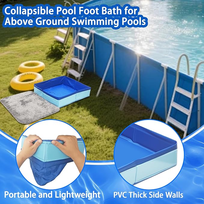 19.6"x19.6"x4.1" Lagre Pool Foot Bath Basin - Image 3
