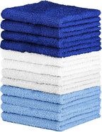 QUBA LINEN 100% Cotton Washcloth Set – Soft, Absorbent Face Towels by QUBA+LINEN