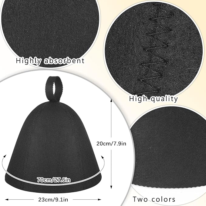 JaGely Sauna Hat for Men Women Sauna Hat Vaporarium Cap Russian Banya Cap for - Image 2
