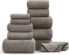 Ultra Soft Bath Towel Set, 12 Piece Family Bathroom Towels Set by BEDDING