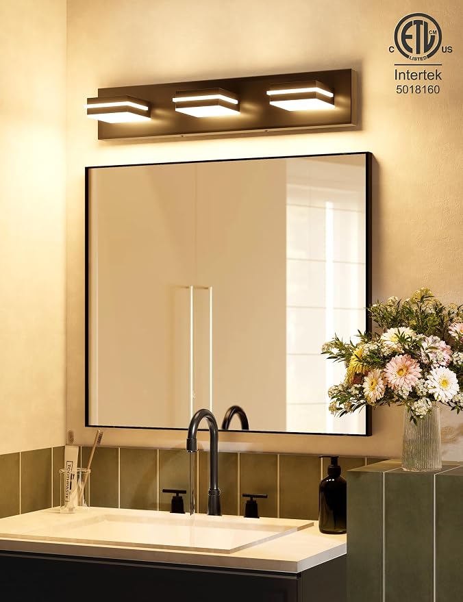 VOLISUN Modern Black Bathroom Vanity Light Fixtures, 5CCT Dimmable Bathroom - Image 5