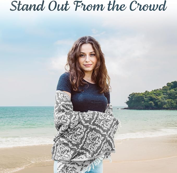 Premium Turkish Beach Towel – 35"x67" – 100% Cotton – Quick Dry Towel & Sand - Image 4