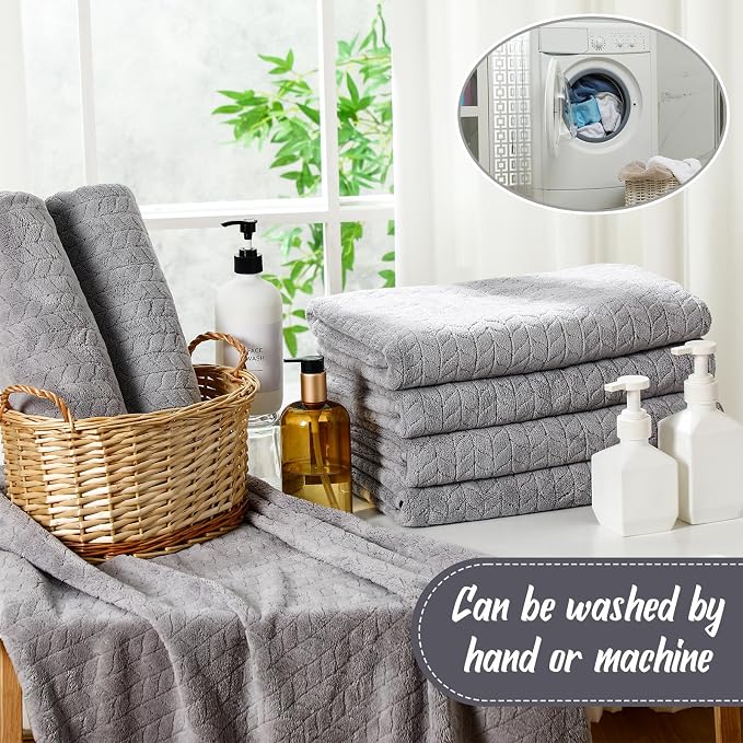 SmoothNovelty 16 Pack Microfiber Bath Towels Bulk 27'' x 60'' Oversized Size - Image 4