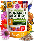 HOME GROWN Premium Monarch Butterfly Wildflower Seeds Mix by HOMEGROWN