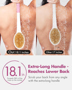 Back Scrubber Body Shower Brush: Anti Slip Long Handle Bath Brush - Image 2