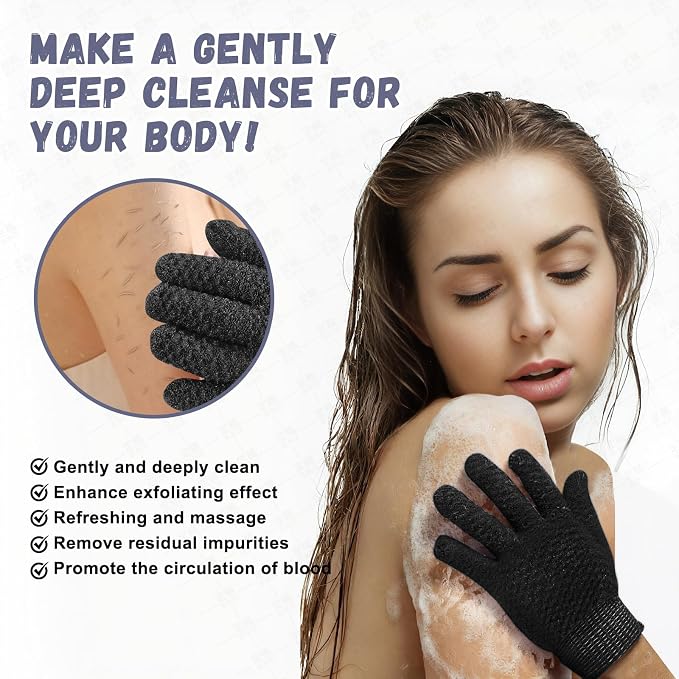 Exfoliating Dual Texture Bath Gloves - Image 2