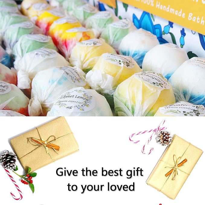Bath Bombs Gift Set, 50 Handmade Bulk Bath Bombs - Image 6