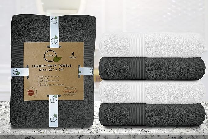 Softolle Luxury Bath Towels Set of 4 | Towels - Image 5