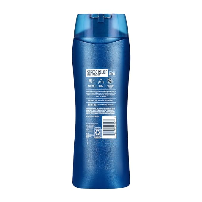 Suave Men’s Stress Relief Body + Face Wash, Gentle Moisture - Image 7
