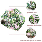 Shower Cap for Women Reusable Waterproof Bath Cap for Long Hair Cap for Shower - Image 3