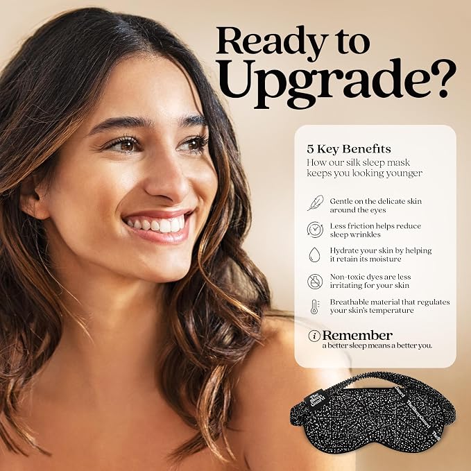 TheSleepGuard Pure Silk Sleep Mask Light Blocking Travel Essentials. Eye Masks - Image 4