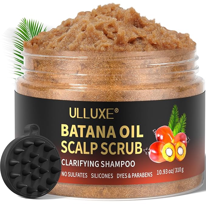 Scalp Scrub, Batana Oil Scalp Exfoliator 2-in-1 Clarifying Shampoo by ulluxe