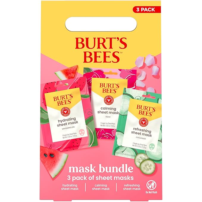 Burt's Bees Mothers Day Gifts, Face Mask Bundle Set, Hydrating Watermelon by BurtsBees