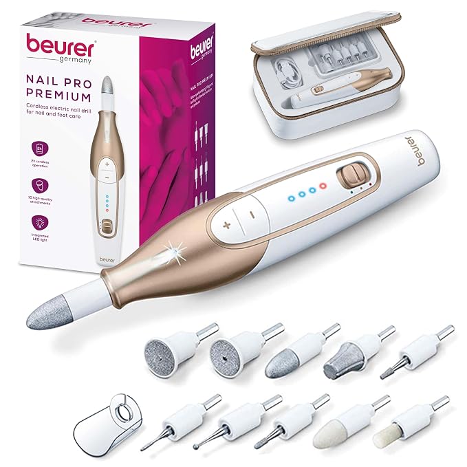 Beurer MP64 Nail Drill Kit, Cordless Electric Nail File by BeurerNorthAmerica