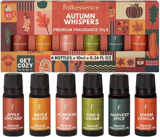 Folkulture Autumn Essential Oils Set | 6 Cozy Fragrance Oils by FOLKULTURE