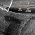 SEMAXE 4 Piece Grey Bath Towel Set - Image 5