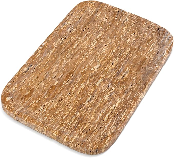 Karibiber Natural Marble Vanity Tray, 11.8" Travertine/Stone Bathroom Tray - Image 7
