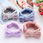 4 Pack Makeup Spa Headband Microfiber Bow Towel Soft Fluffy Washing Face - Image 5