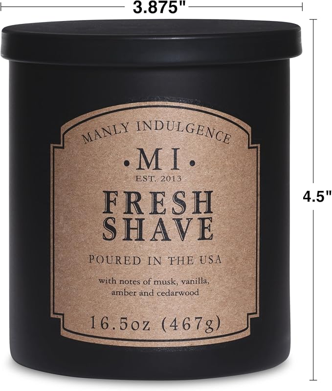 Manly Indulgence Fresh Shave Jar Candle 16.5 oz - Image 4