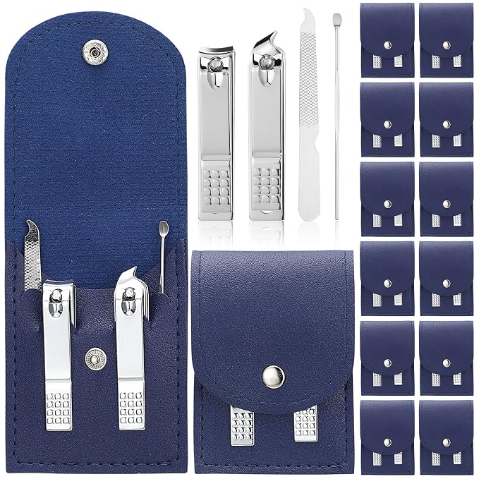 Geosar 12 Sets Manicure Set Bulk Nail Clippers Pedicure Kit Stainless Steel by Geosar