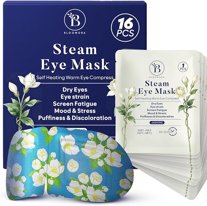 16 Pack Jasmine Steam Eye Mask for Dryness, Strain & Relaxation, Heated Eye by Unknown