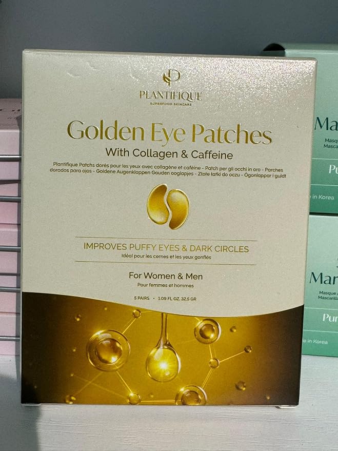 PLANTIFIQUE 24K Gold Under Eye Patches 5 Pairs - Image 2
