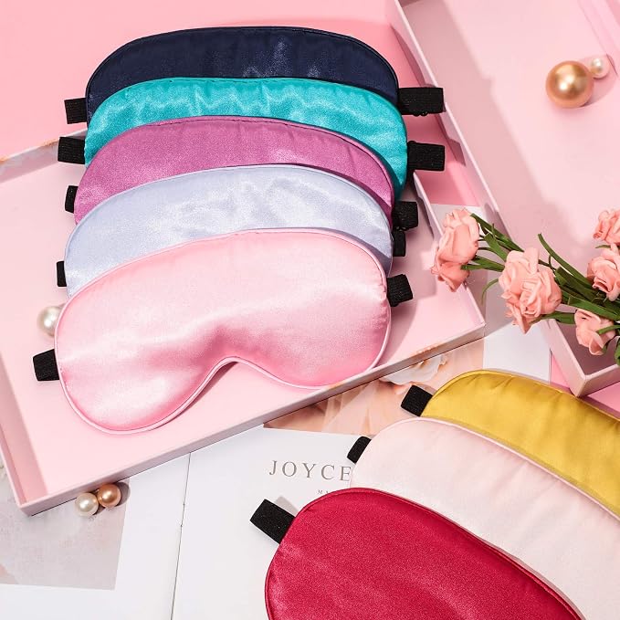 12 Pieces Silk Sleep Mask Pure Silk Sleep Eye Mask - Image 7