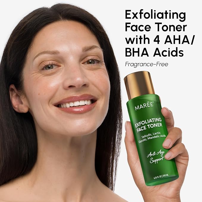 MAREE Exfoliating Toner with Salicylic Acid – AHA BHA Face Exfoliant & Pore - Image 2