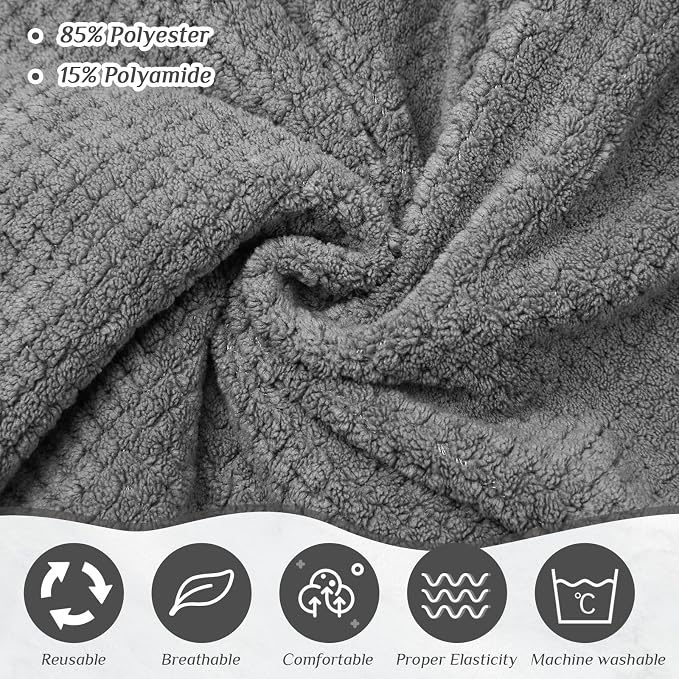 Tigeen Plus Size Towel Wrap for Women Spa Robe Set - Image 4