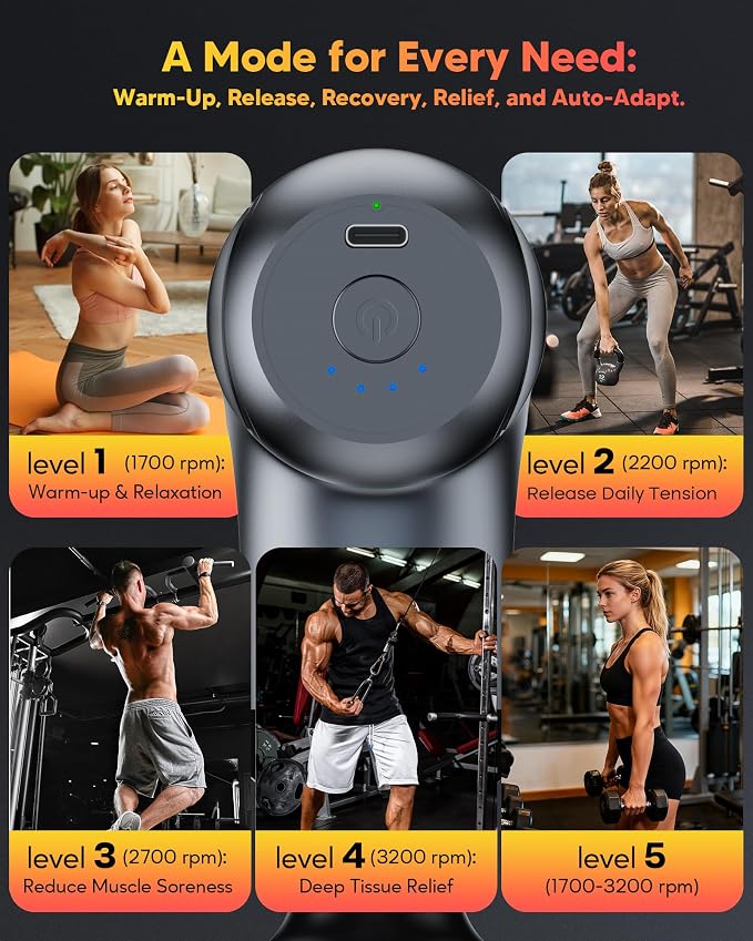 arboleaf Mini Massage Gun with Heat, Percussion Muscle Massager - Image 7