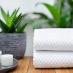 COTTON CRAFT- Euro Spa Set of 2 Luxury Waffle Weave Bath Sheets, Oversized Pure - Image 4