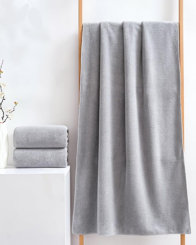 Lumimi Towels 3 Piece Very Soft Microfiber Bath Towel Set Super Absorbent Light - Image 7