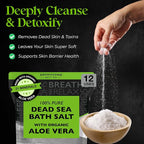 Aromasong Dead Sea Salt with Organic Aloe Vera, Spa Bath Salts, 5 Lbs Fine Bulk - Image 2