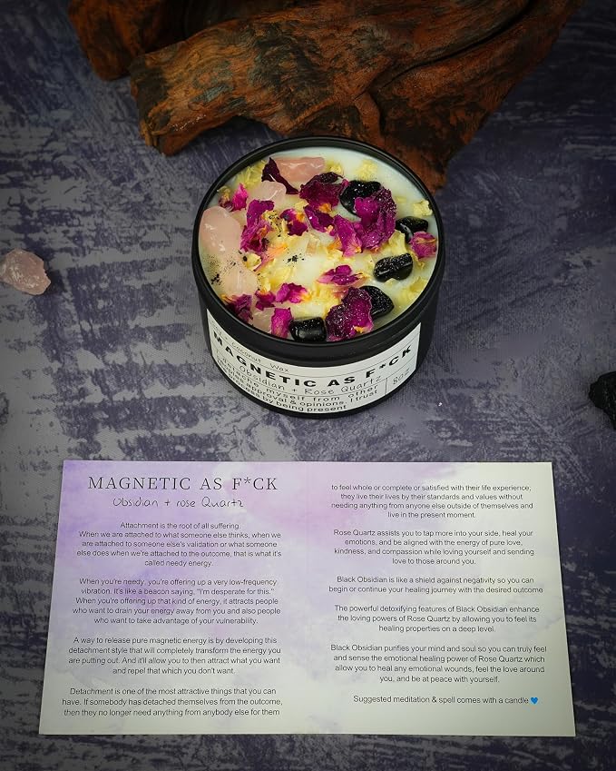 Magnetic AS F*CK, Hande Made Chakra Candle, Magic Attraction, Manifestation - Image 7