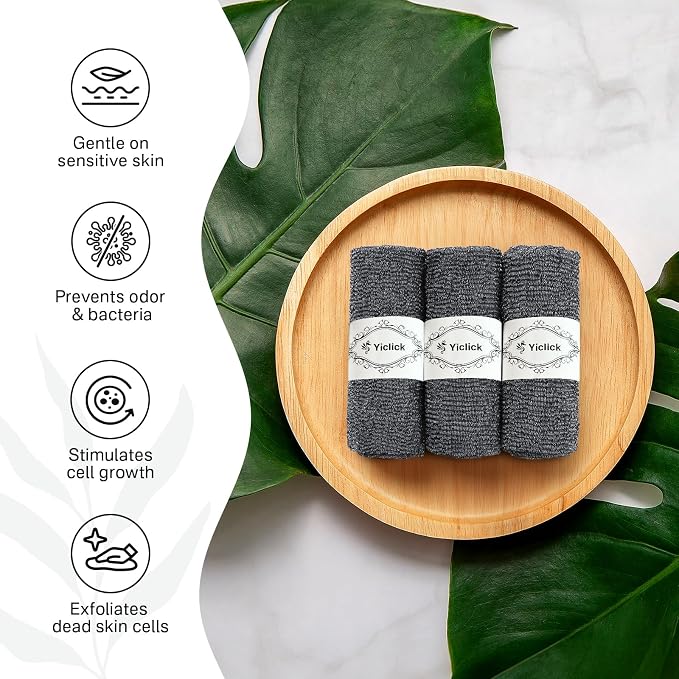 Yiclick 3 PCS Exfoliating Washcloth Towels - Image 9