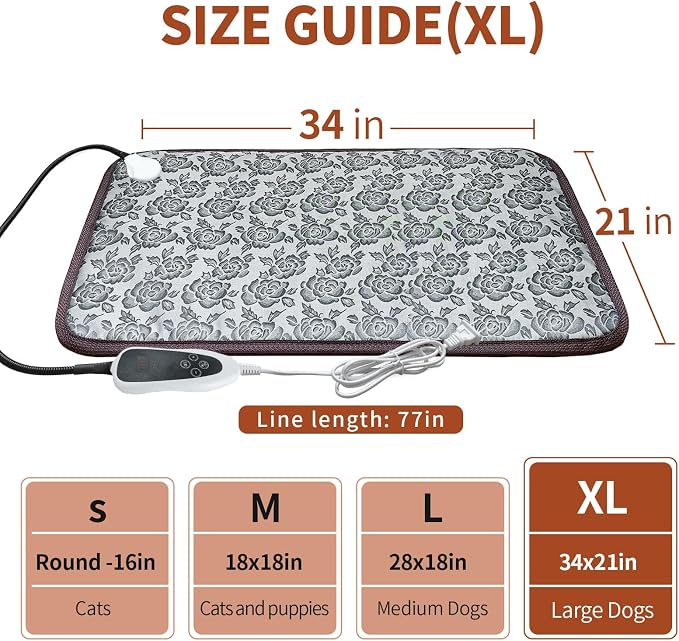 GOLOPET Large Dog Heating Pad 34x21in - Image 2
