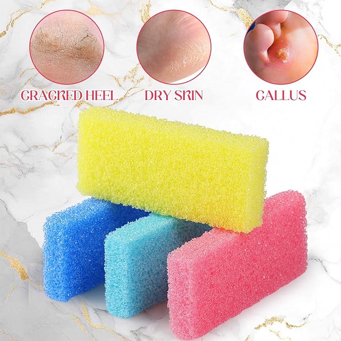 Batiyeer 100 Pcs Pumice Stone for Feet Scrubber Dead Skin Disposable Pedicure - Image 3