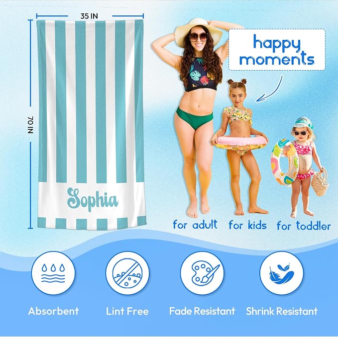 JML Personalized Beach Towel - Image 3