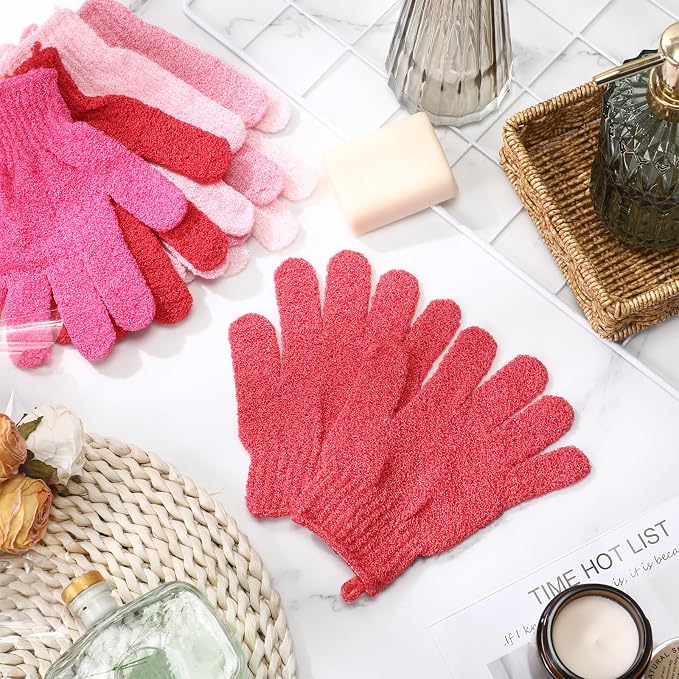 Cuffbow 90 Pcs 45 Pairs Exfoliating Double Sided Bath Gloves - Image 5