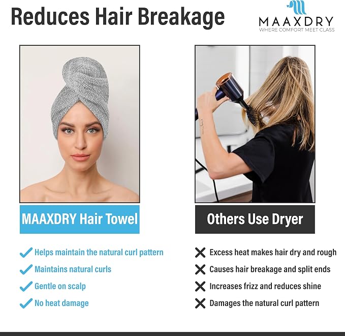 100% Cotton Large Hair Towel Wrap - Image 8
