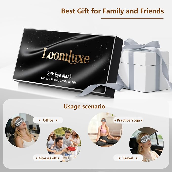 Sleep Mask Silk Eye Mask for Men Sleeping Mask, Adjustable Elastic Strap for - Image 7