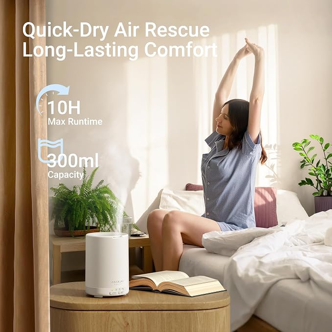 ASAKUKI Essential Oil Diffuser for Home, 300 ml Humidifier - Image 4