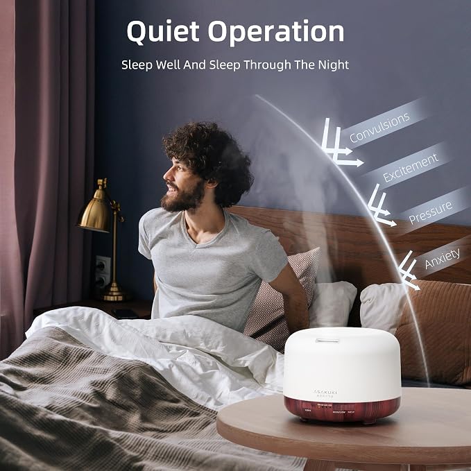 ASAKUKI Essential Oil Diffuser for Home, 500ML Aromatherapy Diffuser Humidifier - Image 4
