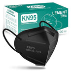 LEMENT KN95 Face Masks 100 Pack, 5-Ply Breathable Cup Dust Disposable Masks by Lement