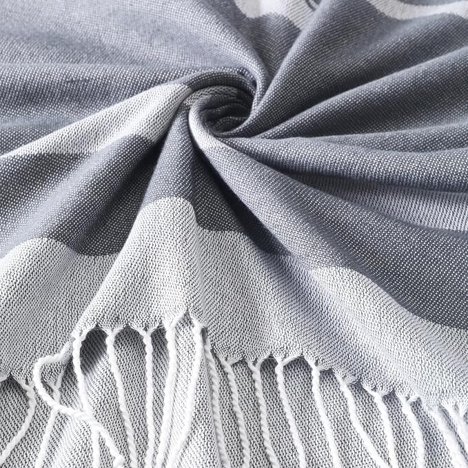 Genovega Oversized Cotton Turkish Beach Towels 72"x36" Lightweight Quick Dry - Image 5