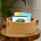 ABenkle Small Storage Basket, Mini Cotton Rope Storage Bin, Cute Tiny Shelf - Image 3