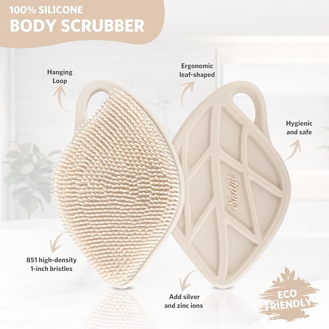Sndyi Silicone Body Scrubber, Gentle Exfoliating Body Scrubber - Image 2