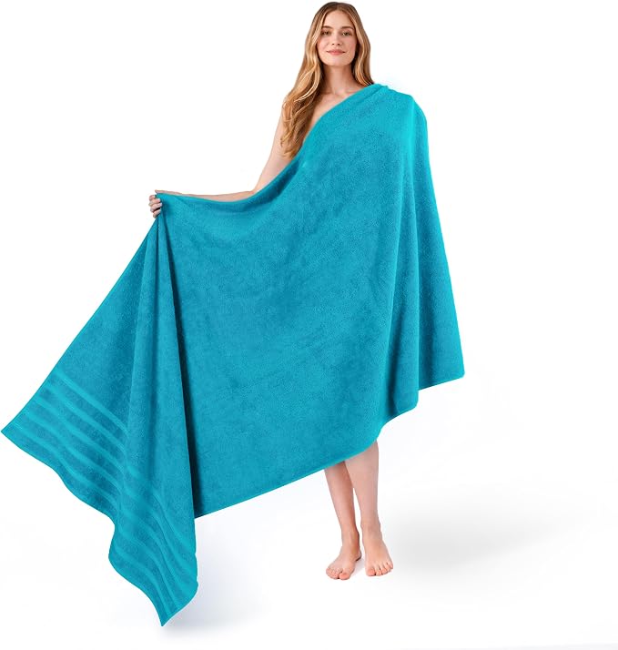 American Soft Linen 35x70 Jumbo Large Bath Towel, 600 GSM 100% Cotton Turkish by AmericanSoftLinen